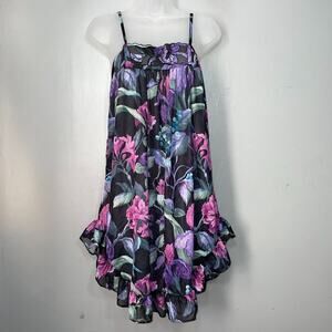 Claudia Phillips Romantic Size S M Floral Coquette Sheer Night Gown Lingerie